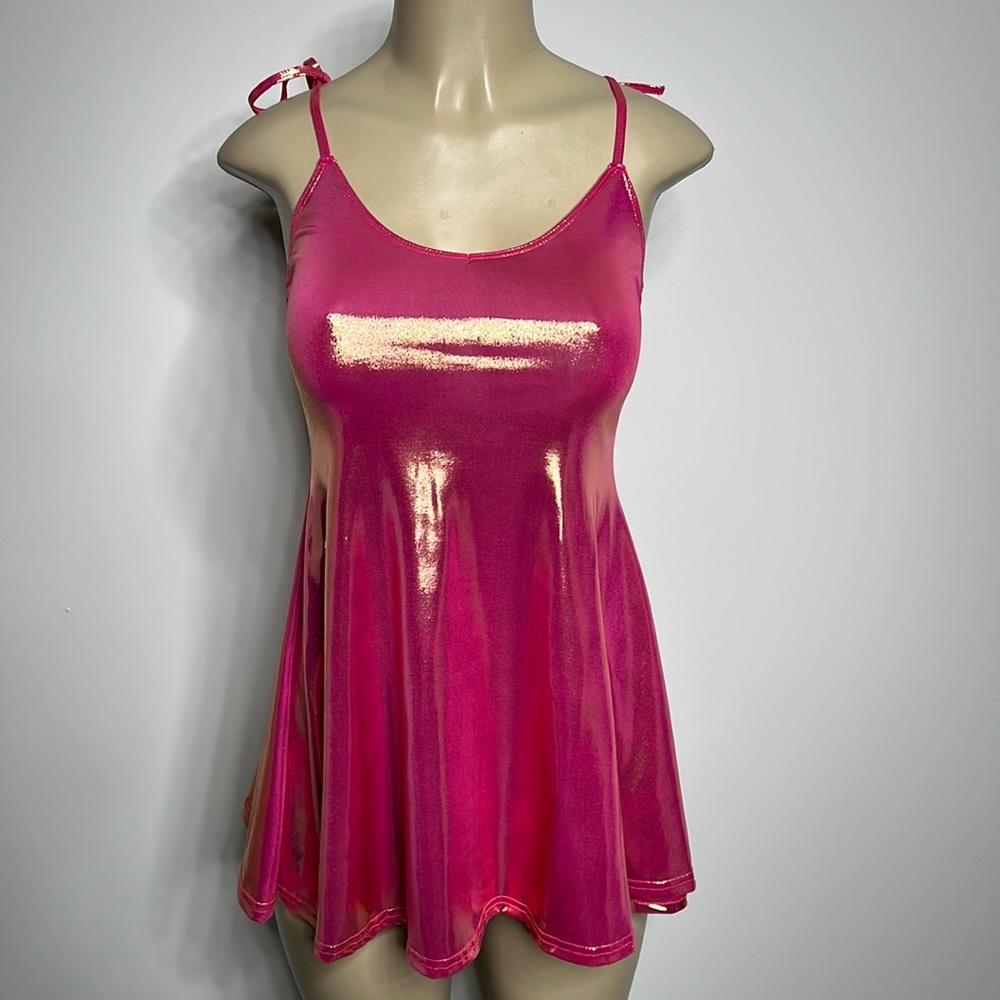 Current Mood metallic iridescent pink dress small
